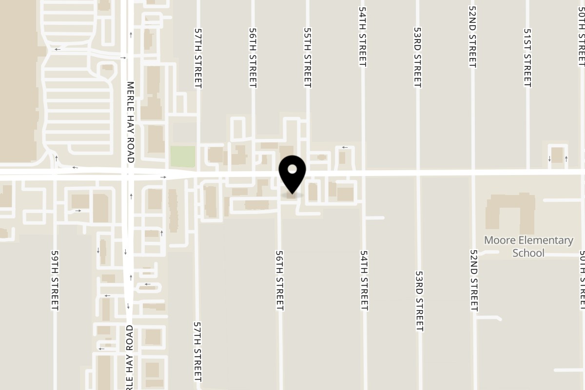 Map showing the location of India Star on 5514 Douglas Ave in Des Moines